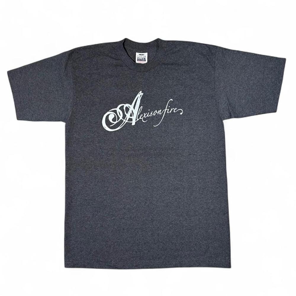 Alexisonfire graphic screen printed on pro club heavyweight grey shirt